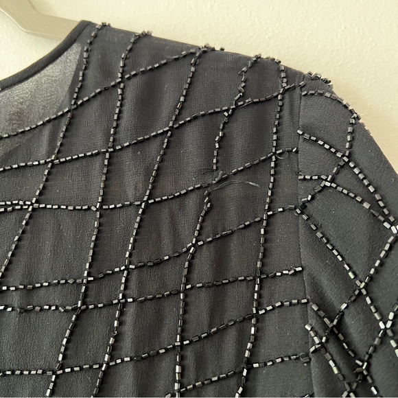 American vintage beaded chiffon top size M - Picture 4 of 7